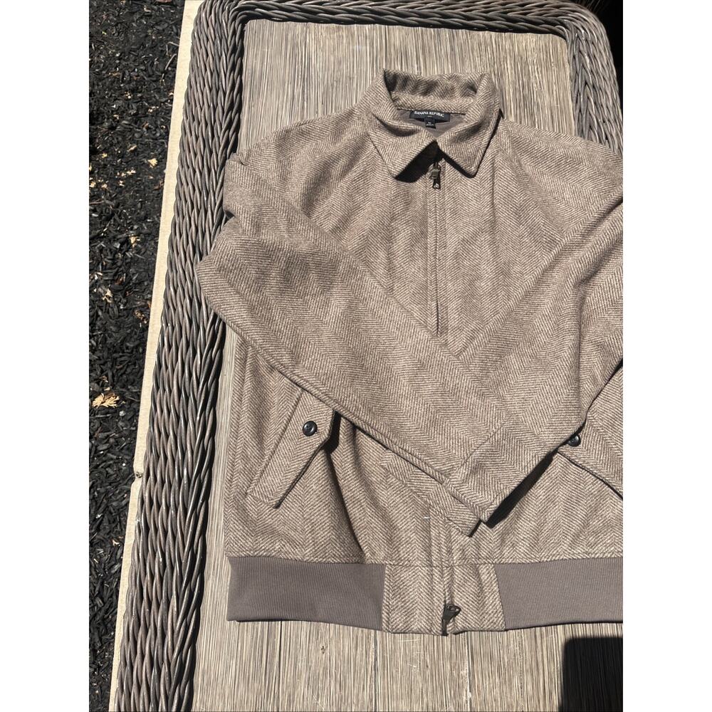 Banana Republic Mid-weight Melton Full-Zip Jacket size M - Picture 3 of 9